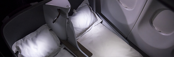 Business Class beds with South African Airways