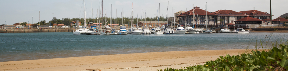 boats in harbour at richards bay