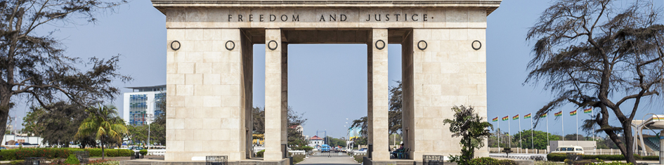 Provincial border sign for Accra