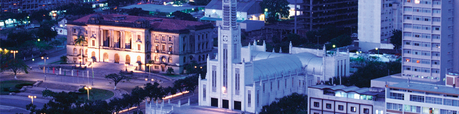 Maputo city skyline view at night