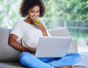 picture of woman with a laptop